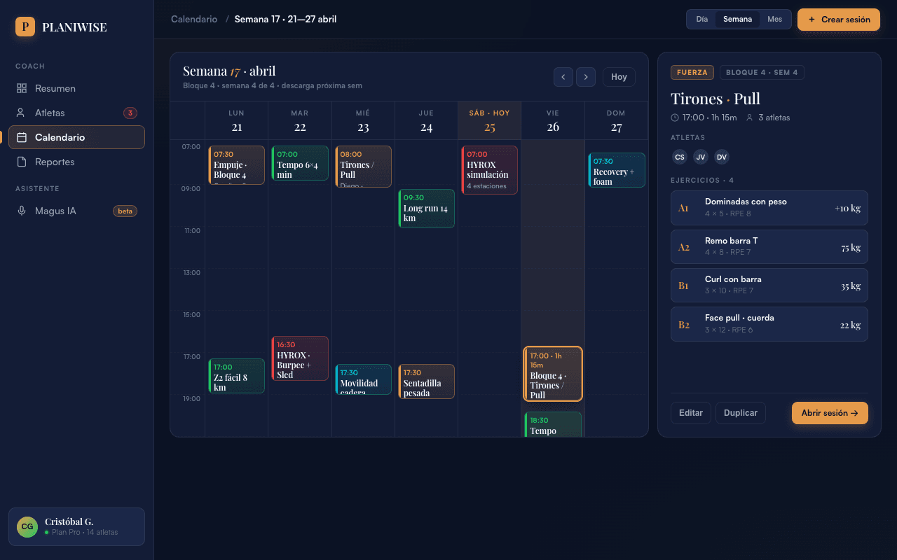 Programa una vez.